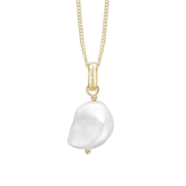 PEARL DREAM vedhæng i forgyldt sølv med barok perle fra Christina Jewelry & Watches